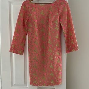 Lilly Pulitzer Pink Sheath Dress with Bateau Neckline